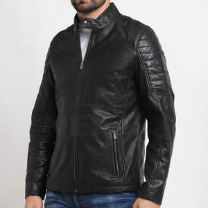 Venta directa de fábrica, chaqueta de cuero cómoda de estilo callejero para hombre, cuello levantado de talla grande para patrón de letras de invierno - Product Image 2
