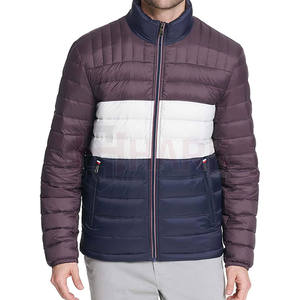 Chaquetas acolchadas gruesas y cálidas de alta calidad para hombre, colores de empalme, posee tu logotipo, chaqueta de invierno impermeable de nailon 100%, ropa de calle para hombre - Product Image 4