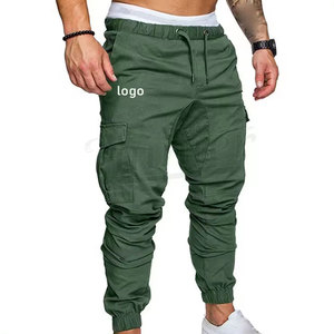 กางเกงคาร์โก้ฤดูใบไม้ร่วง กางเกงหลายกระเป๋าหรือกางเกงกางเกงกีฬา กางเกงขายาวผู้ชาย Jogger ลําลอง - Product Image 1