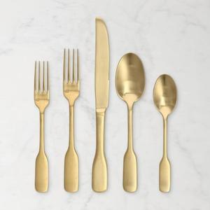 High-quality polished brass cutlery <b>set</b> with decorative handle used for luxurious home and wedding dining <b>flatware</b> <b>set</b> - Product Image 4