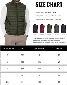 Gilet d'hiver matelassé en toile pour homme, style tendance 2025, fermeture éclair sur le devant, imperméable, respirant, léger, décontracté - Product Image 6