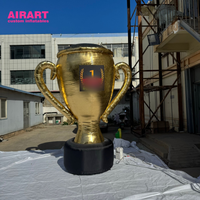 Modèle de trophées gonflables dorés de 3 m, ballon gonflable de récompense pour activité de compétition pour l'affichage