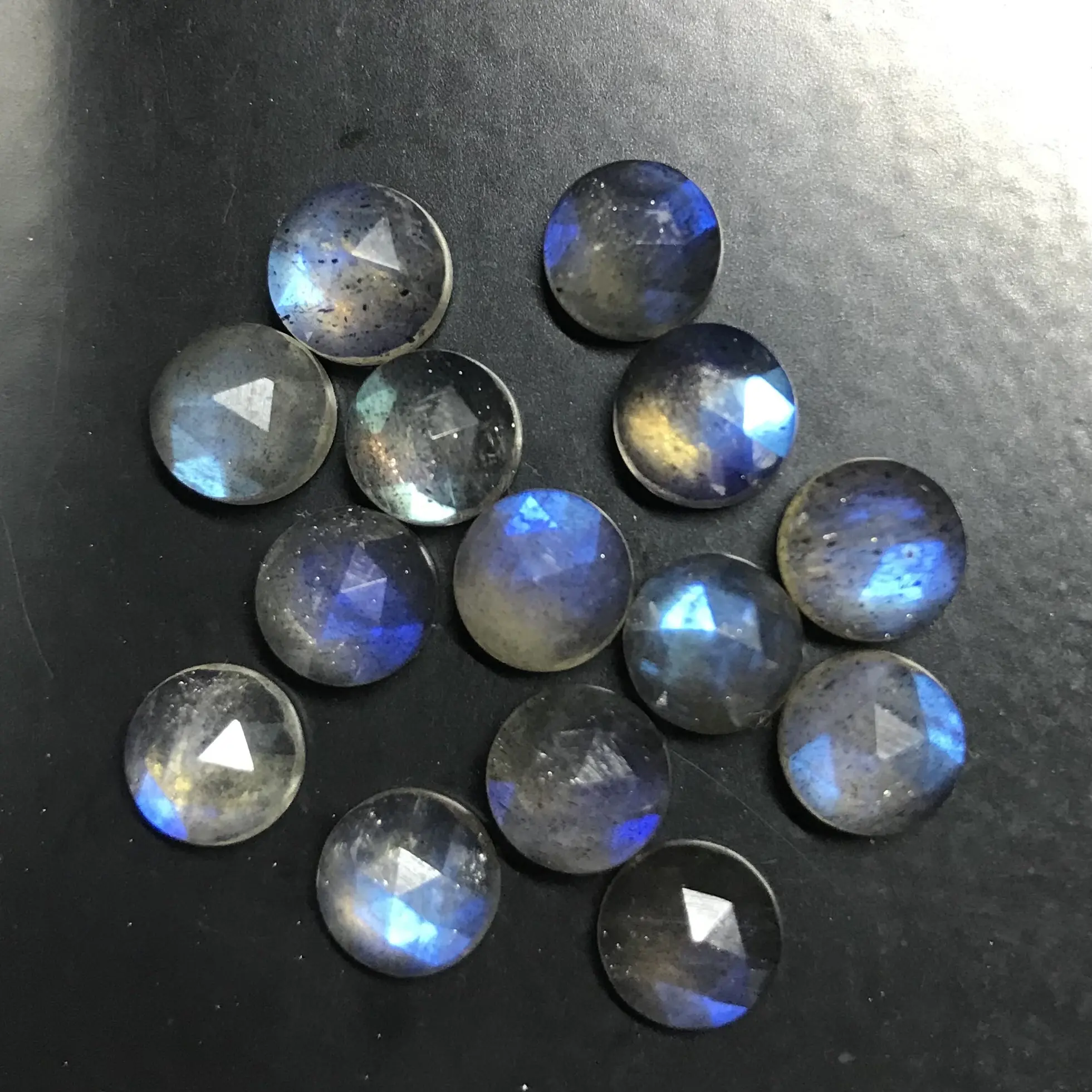 8mm प्राकृतिक Labradorite ढीला दौर गुलाब कट Cabochon रत्न थोक मूल्य प्राकृतिक ढीला शीर्ष गुणवत्ता रत्न Vivaaz रत्न