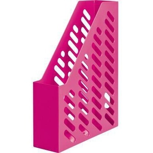 HAN Classic Standing <b>Folder</b> 7.5 X 31.5 X 24.5 cm <b>Plastic</b> Pink Material DIN A4/C4 Compatible Magazine Organizer - Product Image 1