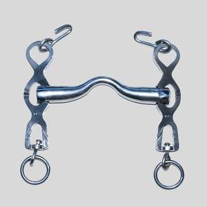 Logo personalizado de alta calidad, revestimiento negro, brocas de caballo portugués español, brocas de entrenamiento ecuestres elegantes de acero inoxidable - Product Image 5