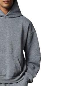 Conjunto Deportivo Informal de Invierno para Hombre, Sudadera con Capucha de Felpa Gris Carbón y Pantalones Jogger de Corte Holgado, Sudadera con Capucha Informal, Pantalones Deportivos - Product Image 2