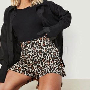 กางเกงขาสั้นเอวสูงผ้าฝ้ายสำหรับผู้หญิงเสื้อผ้า2025ระบายมีเชือกผูกระบายอากาศสำหรับฤดูร้อนขายส่งโลโก้ตามสั่ง - Product Image 5