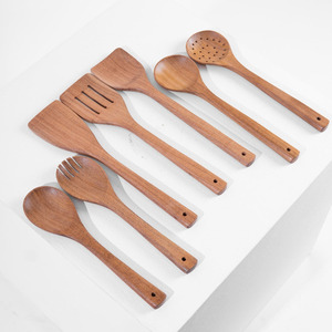 Espátula y cuchara de cocina de madera Combo utensilios de cocina de gran tamaño espátulas de madera utensilios de cocina para hornear - Product Image 2