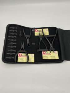 Herramientas de extensión de cabello de Plasma negro mate de calidad superior Alicates de extensión de cabello de acero inoxidable Clips/Pines de peinado de logotipo personalizado - Product Image 2