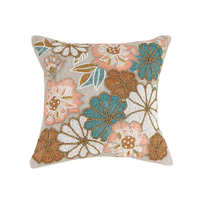 Housse de coussin 2025, design européen moderne, marron doré uni, broderie perlée lourde, ignifuge, pour canapé