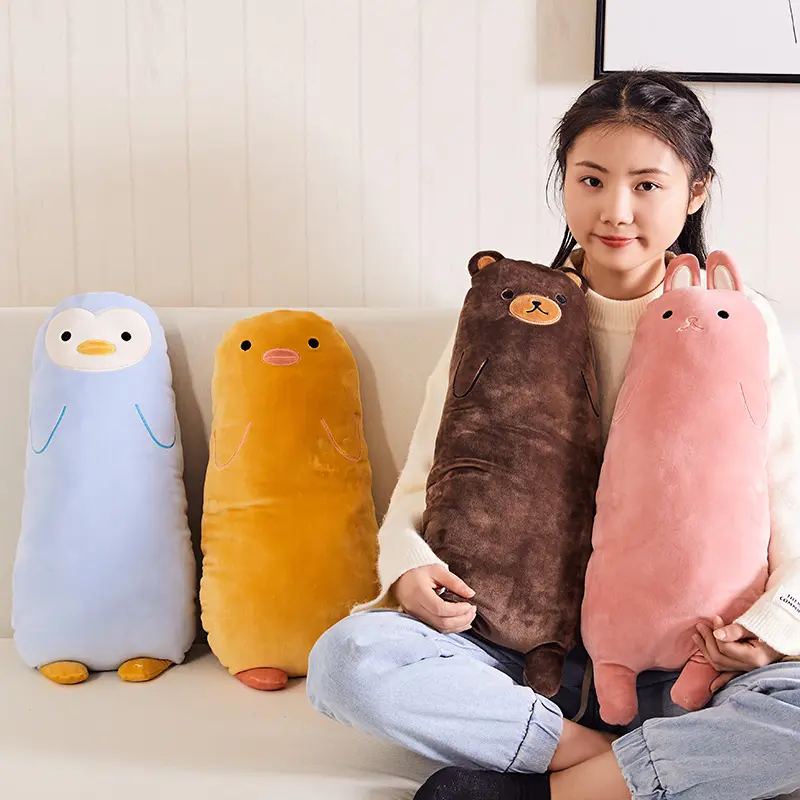 2024 새로운 디자인 핫 세일 사용자 정의 디자인 부드러운 봉제 베개 동물 베개 잠자는 동물 포옹 베개