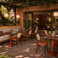 Meubles de restaurant et de café sur mesure, table et chaises, banquette d'angle en forme de L pour pizza, restauration rapide