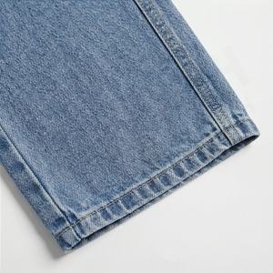 Pantalon en jean décontracté pour femme, taille mi-haute, coton, style hip-hop, coupe droite, coupe régulière, automne-hiver, couleur personnalisable, respirant, coupe-vent - Product Image 5