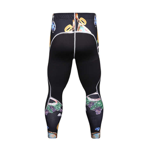 Leggings de yoga tendance pour hommes, motif solide, sublimé avec taille élastique, pantalon en polyester et spandex - Product Image 4
