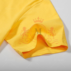Bright Yellow Polo Shirt Soft Cotton Fabric <b>Classic</b> Design Comfortable Short Sleeve Daily Fashion Wear - Product Image 4