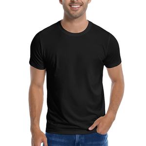 Top à la mode meilleure vente bambou t-shirt doux blanc couleur unie t-shirts refroidissement col rond décontracté basique t-shirt pour hommes - Product Image 1
