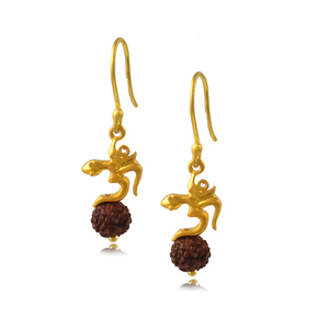 Méditation boucles d'oreilles plaqué or 925 argent sterling rudraksha goutte boucle d'oreille bijoux pour femmes - Product Image 4