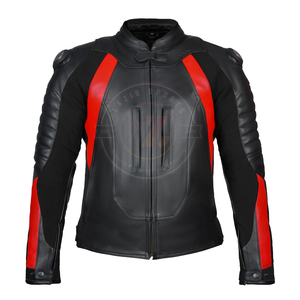 Chaqueta de Motociclista de Cuero Genuino Unisex, Chaqueta de Motociclismo Protectora Estilo Streetwear - Product Image 1