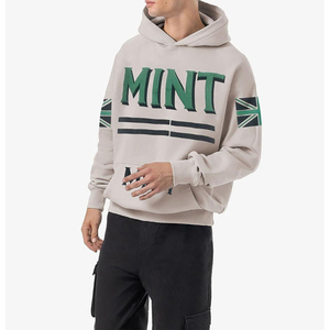 Sudadera con Capucha de Gran Tamaño, Estilo Hip Hop Urbano, 100% Algodón, Felpa Gruesa, Estampado Personalizado, para Hombre, Otoño, Servicio OEM - Product Image 5