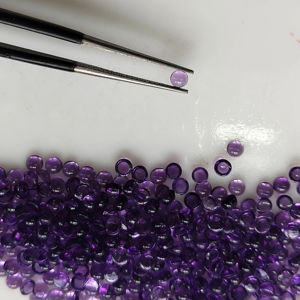 Cabochons ronds d'améthyste africaine de haute qualité 3mm pierre précieuse naturelle SUBOK DE MONTAGNE ROUGE pour la fabrication de bijoux - Product Image 1