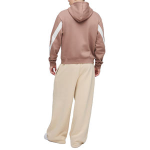 Custom Own Design Winter Hooded <b>White</b> Panel Solid Brown 100% Cotton Fleece Pullover <b>Hoodies</b>-Wholesale Price Windproof - Product Image 2