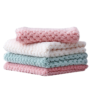 Hot Multi-color Thickened 100% Organic Cotton Table Super Absorbent GOTS Certificate Personalized Multipurposes Dish <b>Cloth</b> Towel - Product Image 4
