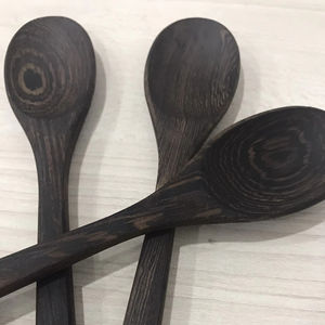 Cuchara pequeña de madera vietnamita ecológica y material de acero inoxidable 99 Datos de oro Exportación de productos de madera sostenibles - Product Image 1