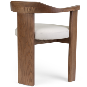 เก้าอี้รับประทานอาหารไม้แอชสไตล์โมเดิร์นเรียบง่ายแบบย้อนยุคเก้าอี้เบาะผ้าเท็ดดี้สำหรับบ้านวิลล่าร้านอาหารสำหรับห้องนั่งเล่นวิลล่า - Product Image 2