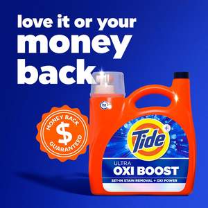 Detergente Líquido para Ropa Tide Ultra Oxi Boost, 148 fl oz, 105 Lavados, Quitamanchas Avanzado con Poder Extra de Oxi - Product Image 6