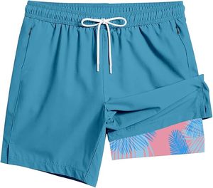 Shorts de compression double couche pour homme, décontractés et solides, pour le sport, la salle de sport, la course à pied - Séchage rapide et respirant - Product Image 1
