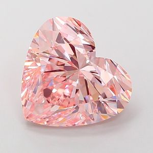 Bague de fiançailles haut de gamme élégante avec diamant CVD rose vif fantaisie taille cœur de 13,33 carats, certifié IGI, clarté VS1, diamant en croissance - Product Image 1