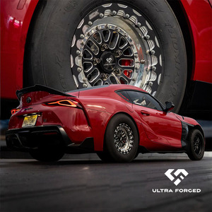 Ruedas de carreras de arrastre de aleación negra personalizadas 5x120 15x10 17x11 17x10 ruedas de arrastre de cuentas forjadas de 2 piezas 5x114,3 para Mustang Supra - Product Image 1