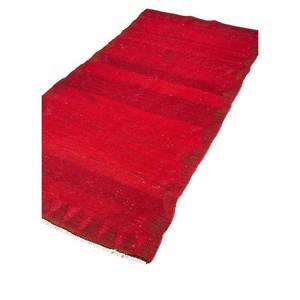 พรมขนสัตว์ขนาดใหญ่ Nayaab Classic ลายเรขาคณิต ทำมือ ขนาด 9x12 ฟุต สำหรับทางเข้าบ้าน-Paem-821 สีแดงและสีส้ม ทอแบบเรียบ - Product Image 2