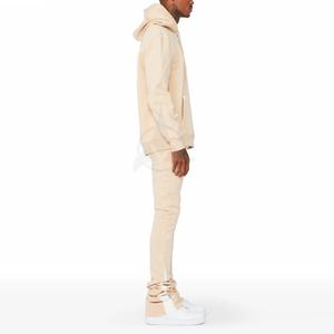 Venta al por mayor precio barato logotipo personalizado Slim Fit chándales de peso pesado de los hombres acampanados apilados chándal de pierna recta para los niños - Product Image 3