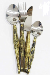 Meilleurs articles de vente en gros prix bon marché promotion brillant personnalisé métal acier inoxydable ensemble de couverts pour mariage hôtel fête - Product Image 3
