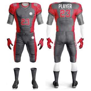 Uniforme de football américain respirant sublimé personnalisé 100% tissu polyester - Product Image 2