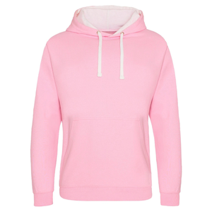 <b>Men's</b> <b>Pink</b> Hooded <b>Sweatshirt</b> Regular Fit Cotton Fleece Casual Pullover With Front Pocket Autumn Wear - Product Image 4
