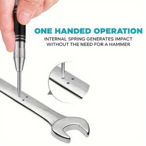 KeraForm Punzón Automático de Acero Reforzado de 5 Pulgadas con Resorte, Punzón Central con 2 Puntas Adicionales en Forma de V, Tensión Ajustable - Product Image 6