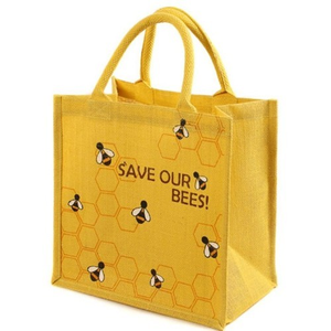 <b>Medium</b> <b>Size</b> Eco-Friendly Dyed Jute Tote <b>Bags</b> Custom Printed Logo Rope Padded Handle Durable Cotton Webbing Tape for Packing - Product Image 1