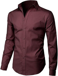 เสื้อเชิ้ตผู้ชายคุณภาพสูง ดีไซน์ใหม่ ระบายอากาศได้ดี ไม่ยับ แห้งเร็ว คอตั้ง ผลิตจากวัสดุเป็นมิตรกับสิ่งแวดล้อม เนื้อผ้านุ่ม ขายดี - Product Image 5