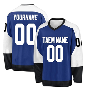Camiseta de hockey sobre hielo de poliéster personalizada OEM para hombre, camisetas personalizadas al por mayor con nombre y color del equipo - Product Image 5
