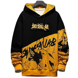 Sweat-shirts à capuche pour hommes en molleton épais 100 % coton, coupe classique, nouveau modèle décontracté, imprimé, motif uni, séchage rapide, respirant pour l'hiver - Product Image 3