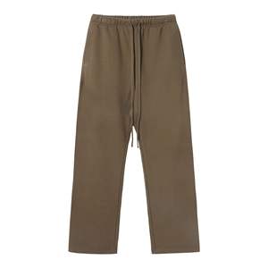 Pantalon de survêtement unisexe en coton polaire de haute qualité personnalisé grande taille décontracté style hiver respirant avec devant plat pour hommes et femmes - Product Image 4