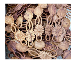 Cuchara de café ecológica de mango largo de madera Natural de Venta caliente para vajilla - Product Image 1