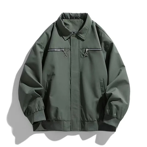 เสื้อแจ็กเก็ตบอมเบอร์สำหรับผู้ชายเสื้อแจ็กเก็ตกันลมระบายอากาศได้ตามต้องการ - Product Image 2