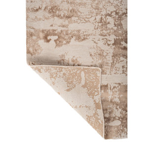 Alfombra Kavi Ivory de Lana y Seda de Bambú Anudada a Mano con Patrón Abstracto para Decoración de Sala de Estar o Pasillo, Tamaño 9x12 - Esk-431 - Product Image 5