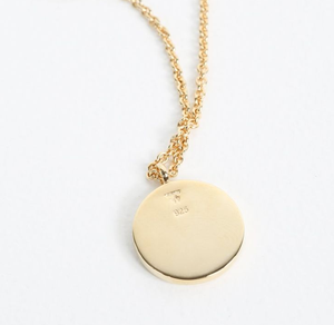Populaire Simple lisse en acier inoxydable pièce ronde pendentif collier nom personnalisé bricolage Design de mode collier pour les femmes - Product Image 3