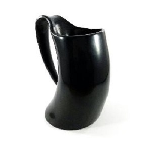 Vintage Style Medieval Viking Tankard Natural Buffalo Horn Drinking <b>Mug</b> for Coffee Beer Agate Low Price for Parties Craft - Product Image 3