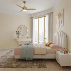 Lit double enfant en forme de lapin mignon, en similicuir écologique, avec rangement, en bois massif rembourré, vente en gros, direct usine, OEM - Product Image 4