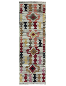 Elegante Color Natural anudado a mano algodón Kilim Runner alfombras Simple patrón abstracto alfombra para el hogar Hotel Oficina-alfombras de oración - Product Image 1